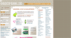 Desktop Screenshot of ordsprak.se