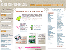 Tablet Screenshot of ordsprak.se