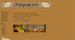 Desktop Screenshot of ordsprak.info