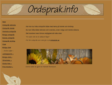 Tablet Screenshot of ordsprak.info